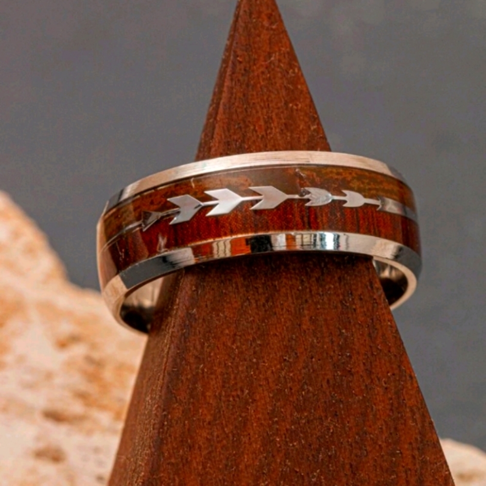 NEW 8mm Tungsten Kia Arrow  Band Ring 8,9,10 Unisez